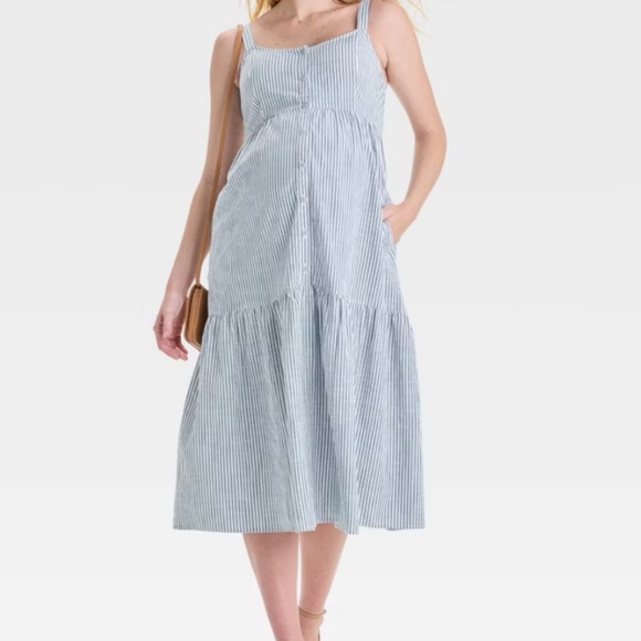Isabel Maternity by Ingrid & Isabel | Button-Front Tiered Midi Dress | XXL - Picture 3 of 8